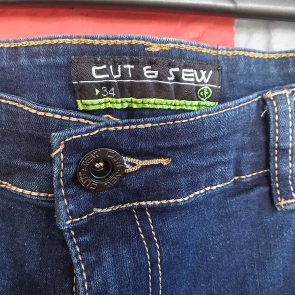 Cut & Sew Men Jeans Short Size 34 🌙 - Picture 3 of 5